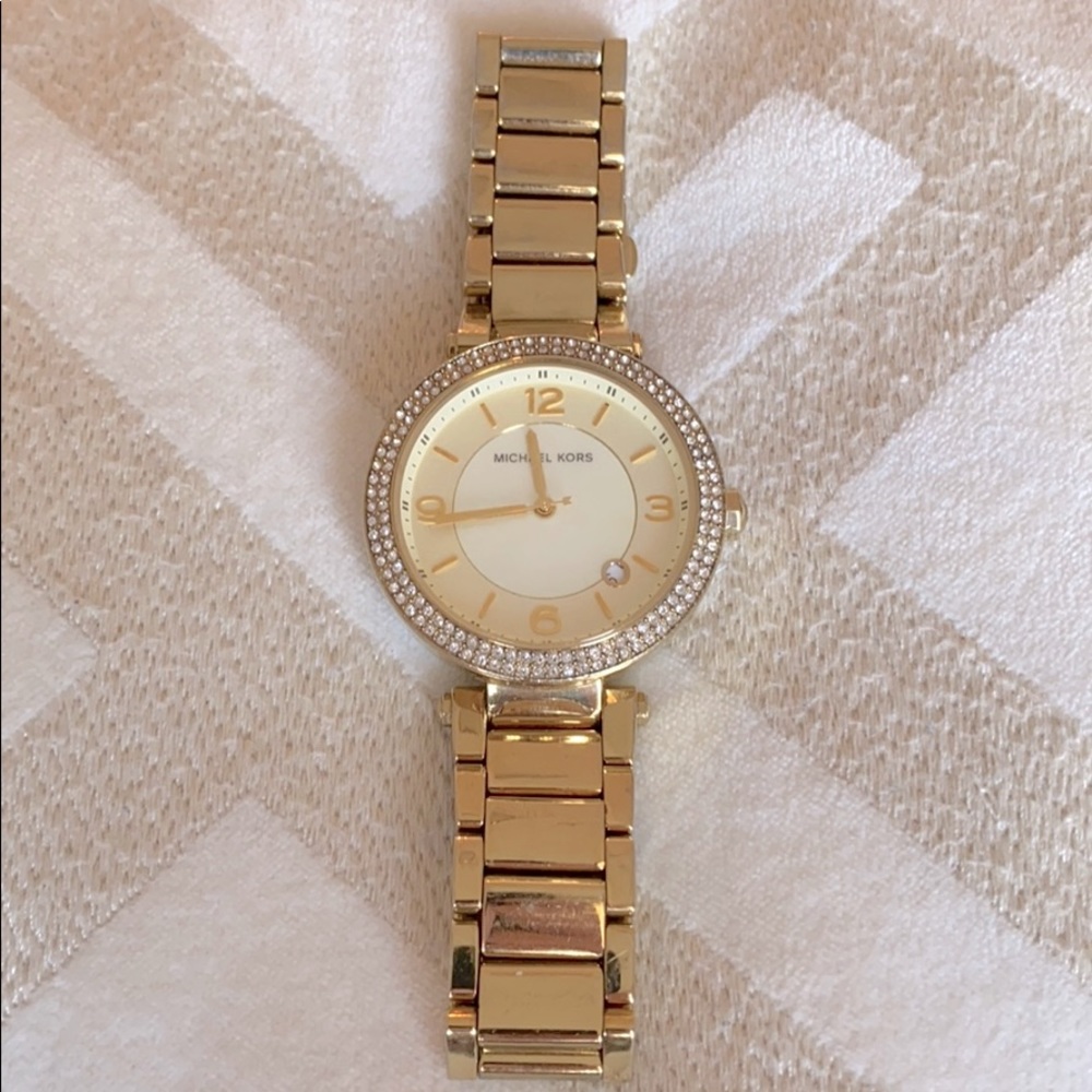 Michael Kors Watch, gold with crystals